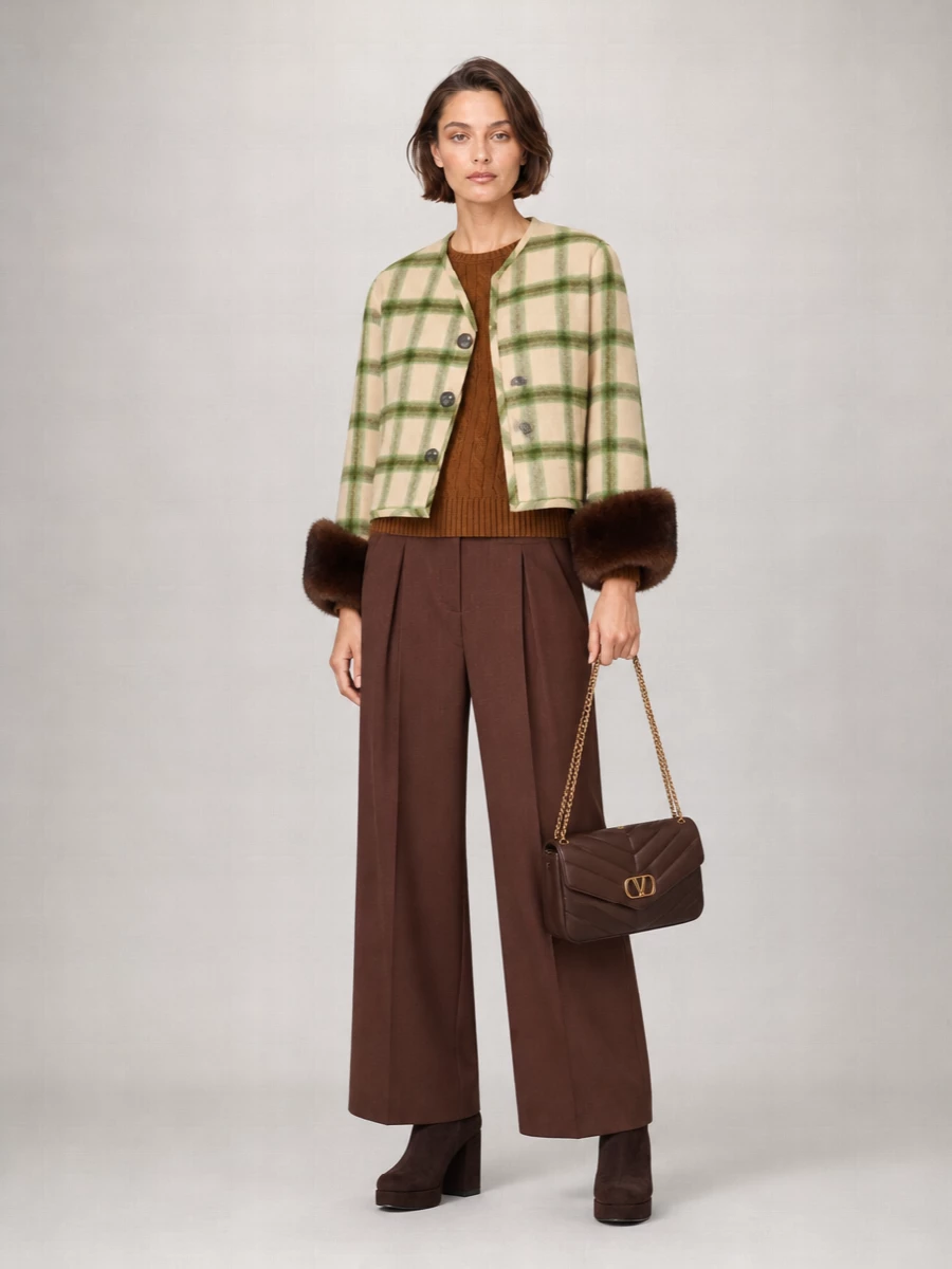 Valentino Garavani Medium Leather And Suede Shoulder Bag