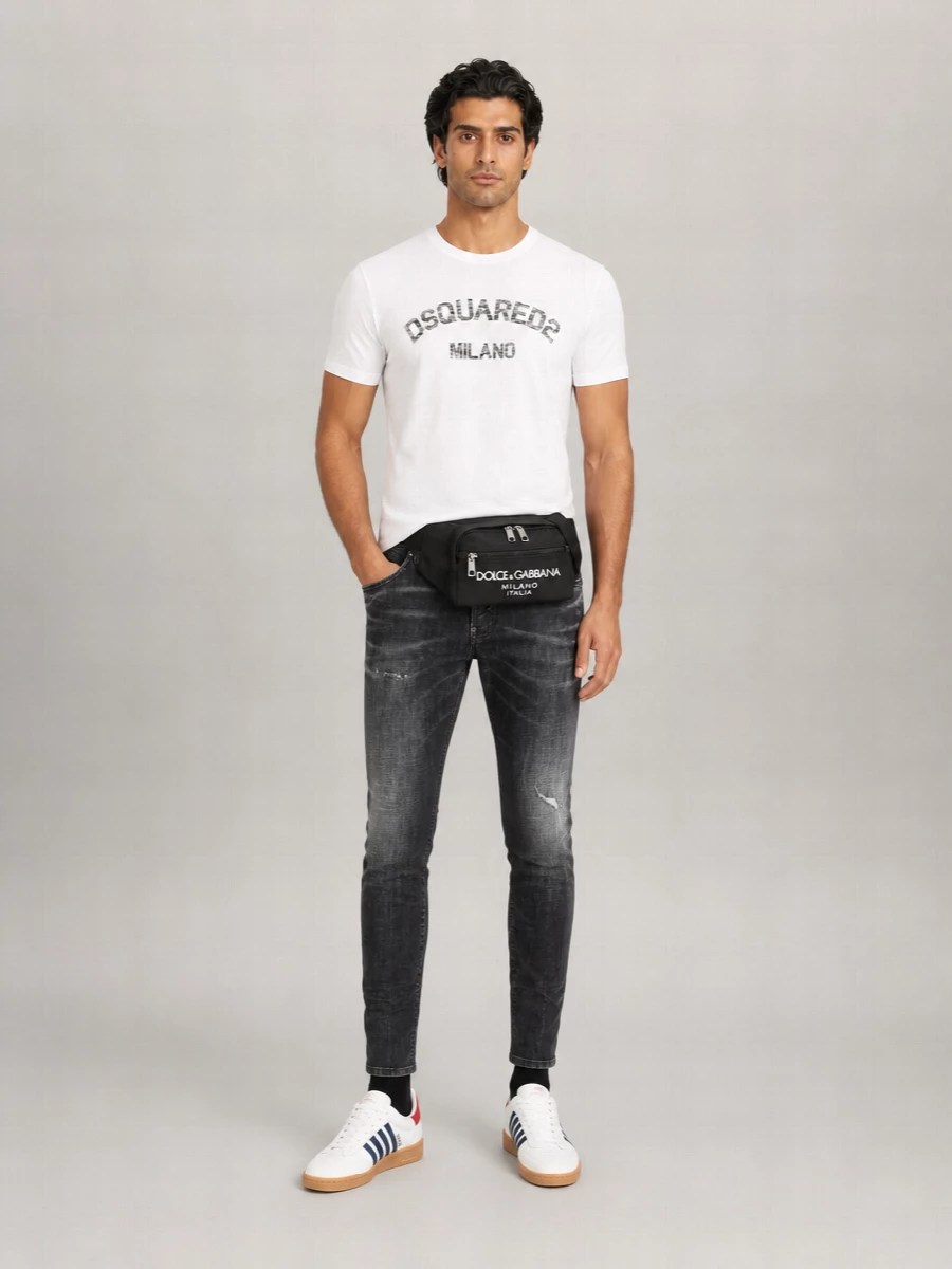 Dsquared2 Loose-Fit Logo-Print Cotton T-Shirt