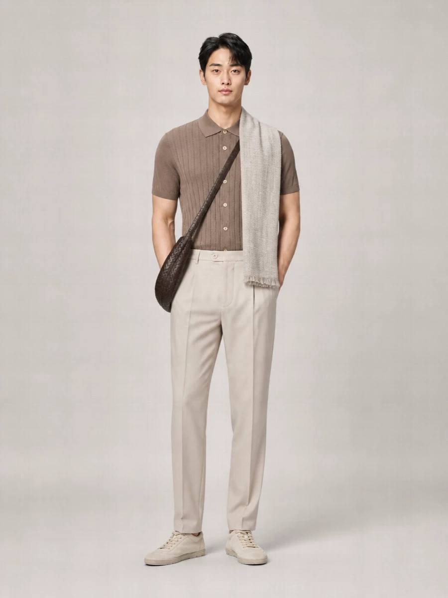 Brunello Cucinelli Cotton Ribbed Short-Sleeve Polo Shirt