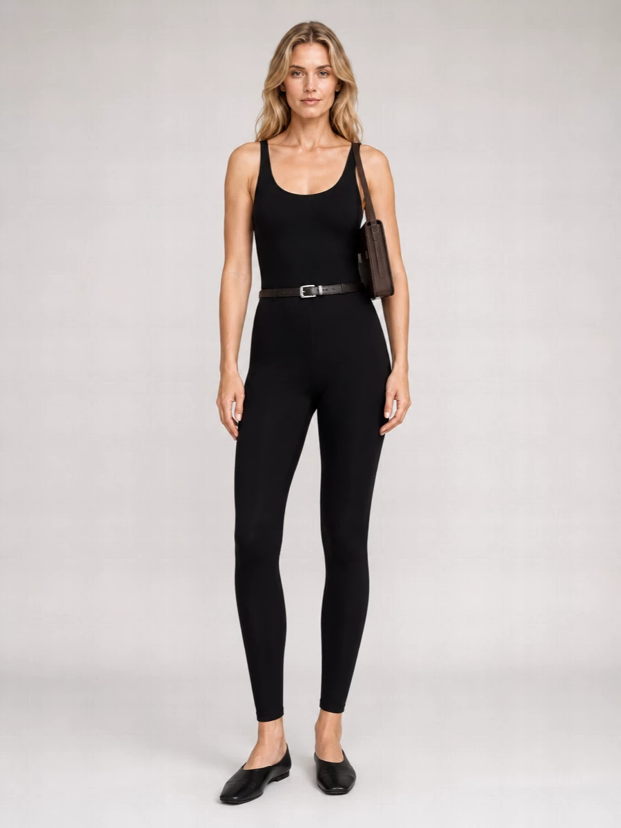 Wolford Cotton-Blend Sleeveless Scoop-Neck Bodysuit