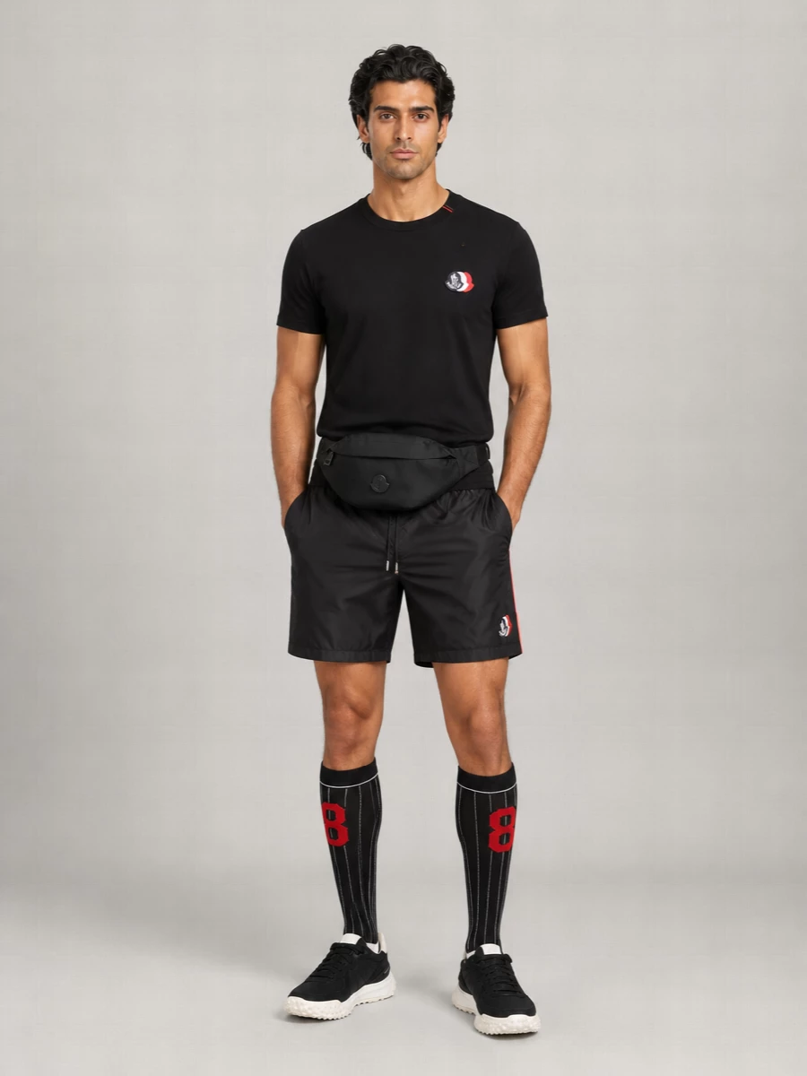 Moncler technical nylon swim shorts