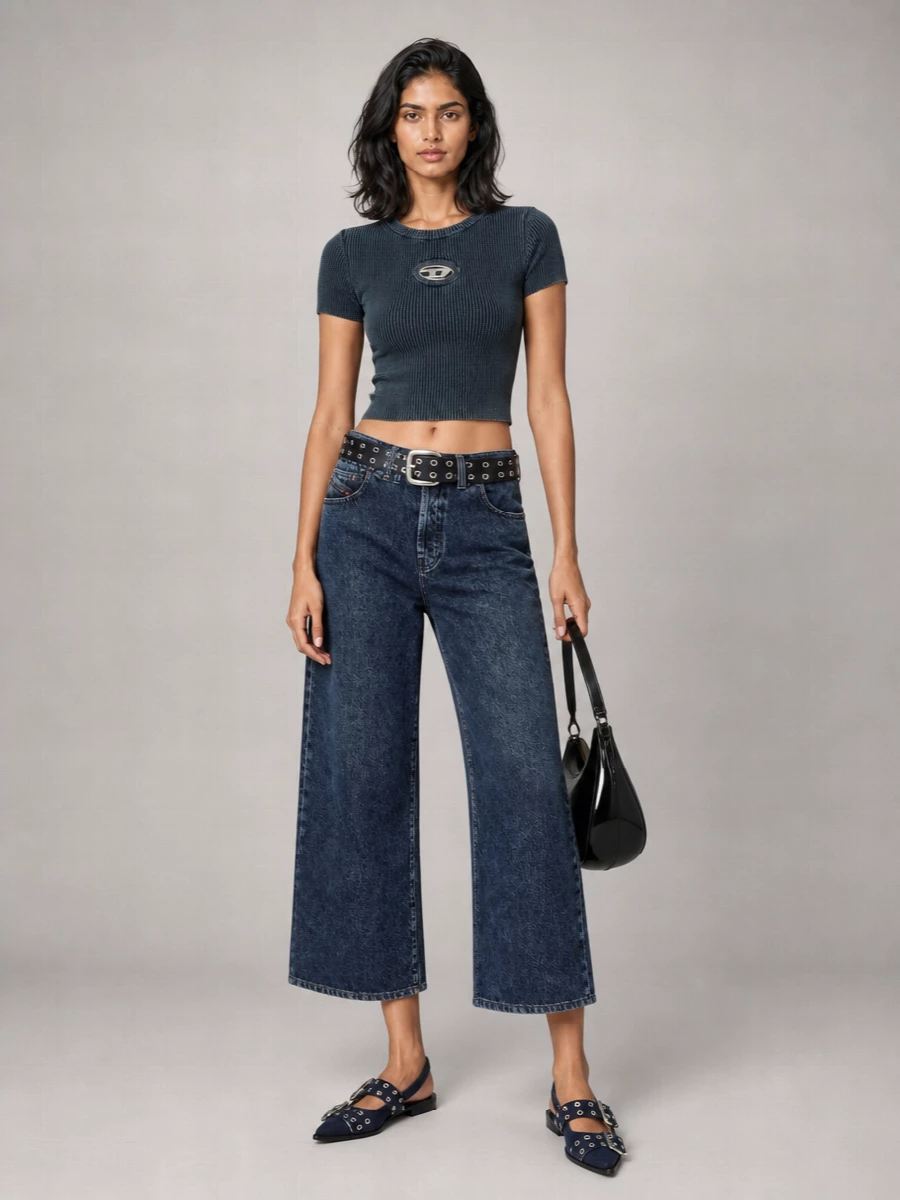 Diesel Denim Wide-Leg Jeans