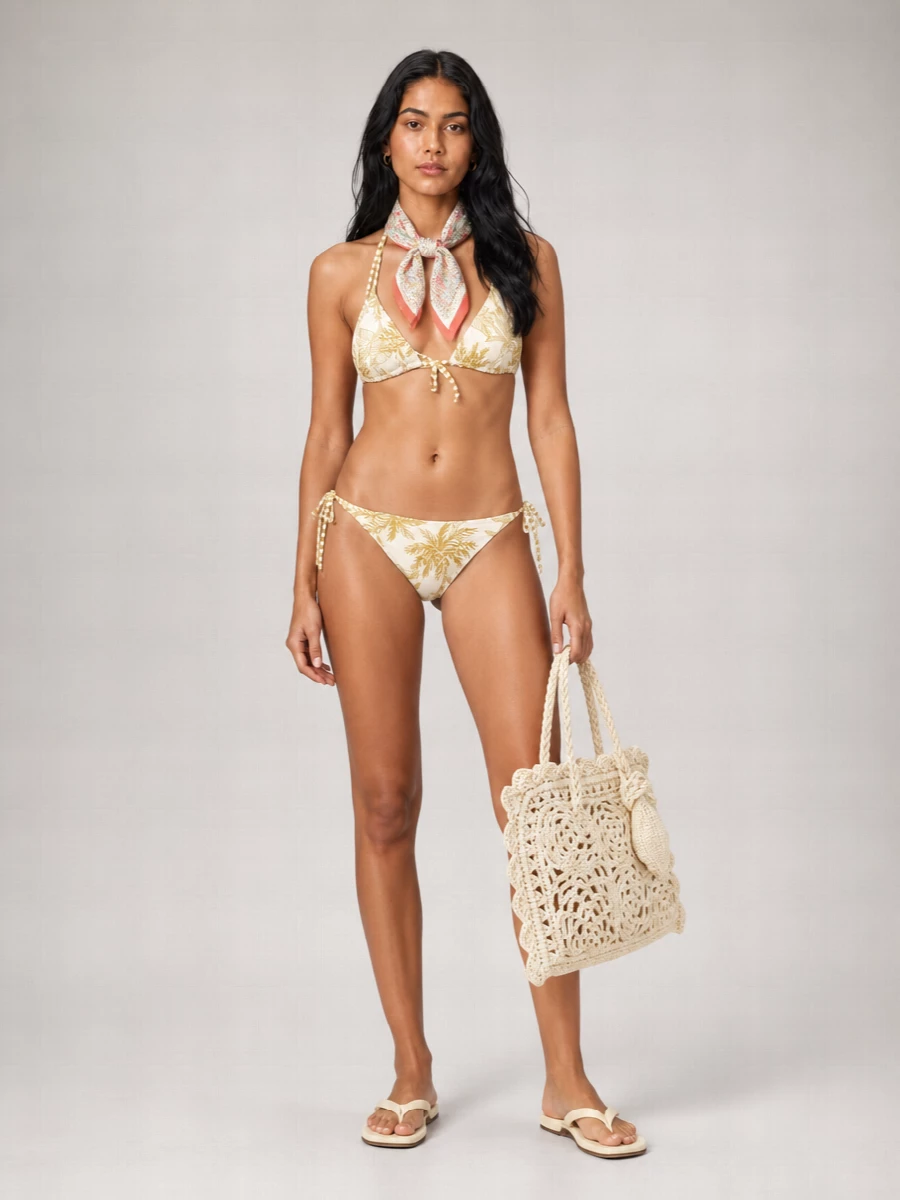 Eres Printed Mid-Rise Bikini Bottoms