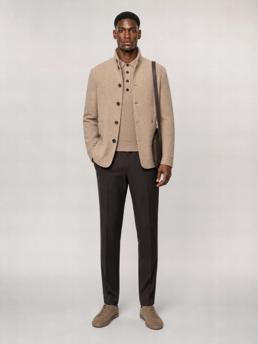 Zegna Cashmere Single Breasted Coat