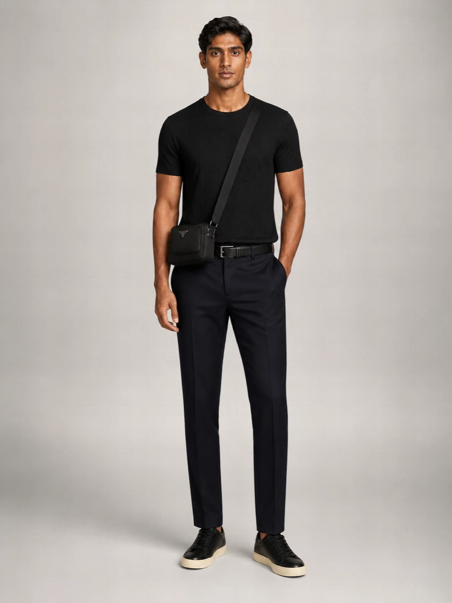 Giorgio Armani Silk Short-Sleeve Textured-Knit T-Shirt