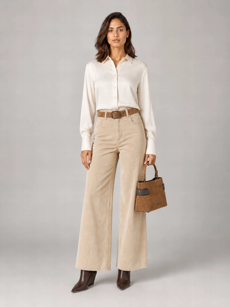 Brunello Cucinelli wide-leg denim trousers