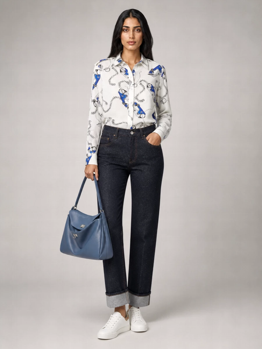 Burberry Silk Point Collar Shirt