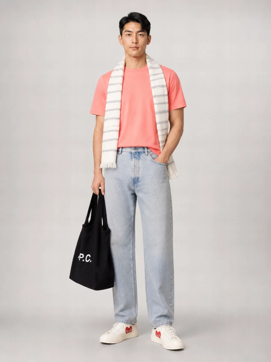 Comme Des Garçons Logo Print Cotton Jersey Short-Sleeve T-Shirt