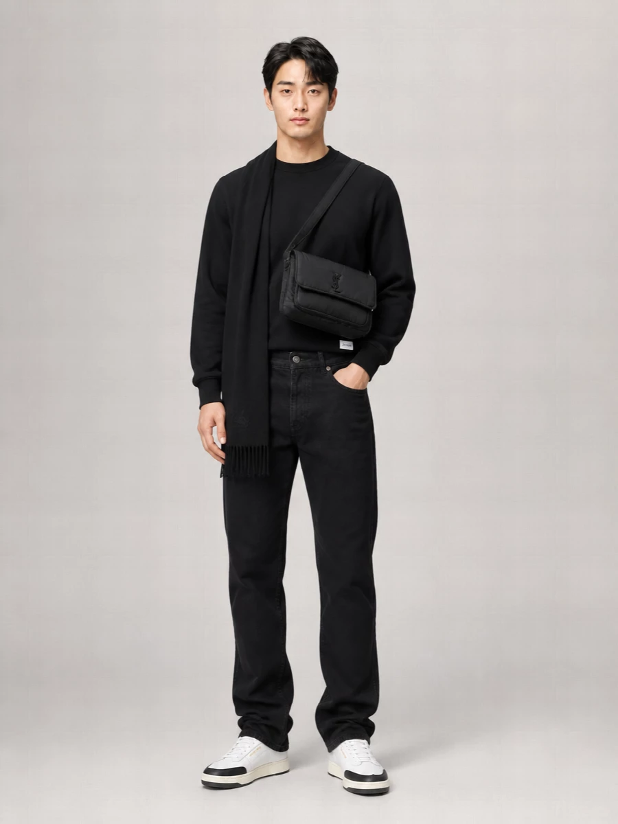 Saint Laurent Cotton Oversized Crewneck Sweatshirt
