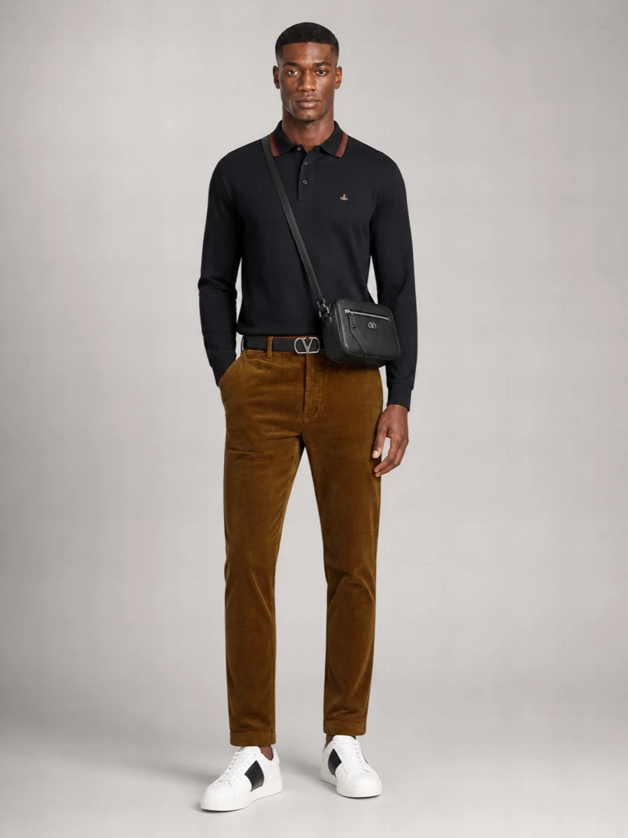 Vivienne Westwood Oversized Long-Sleeve Polo Shirt