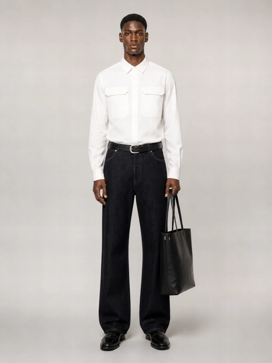 Jil Sander Denim Wide-Leg Trousers