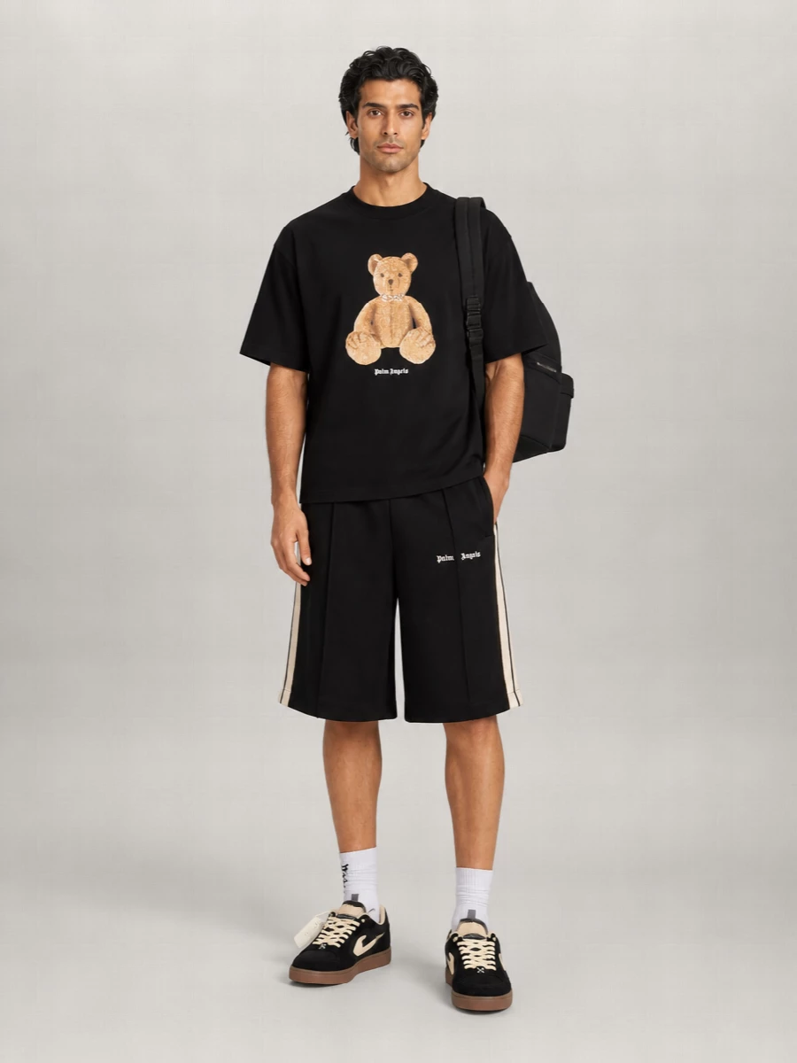 Palm Angels Bear Print Cotton T-Shirt