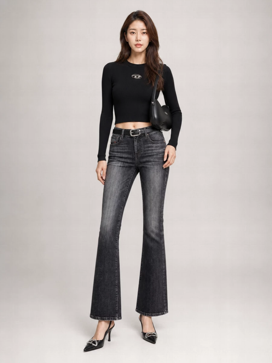 Diesel Ribbed Long-Sleeve Top