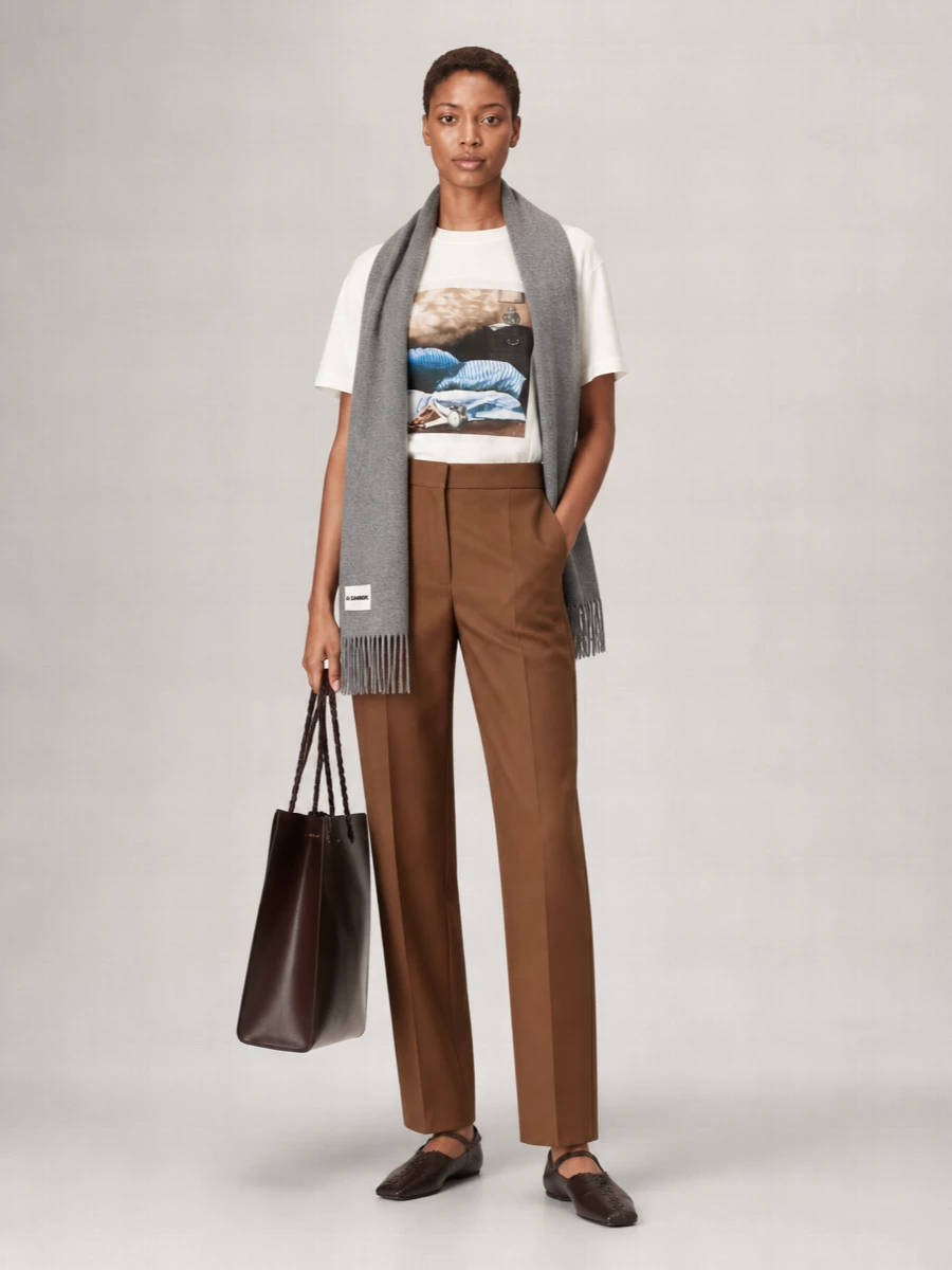 Jil Sander Tangle Leather Shoulder Bag