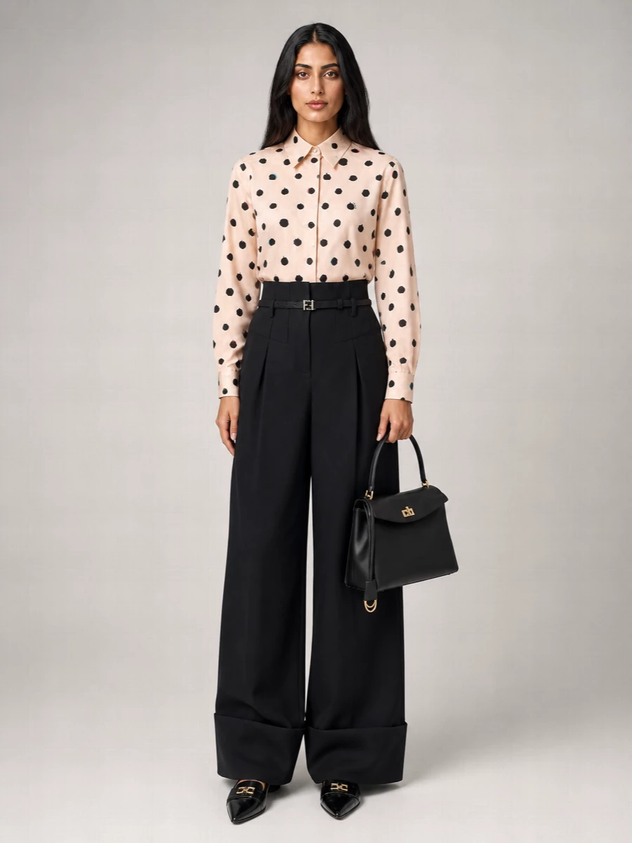 Fendi Silk Printed Oversized Shirt