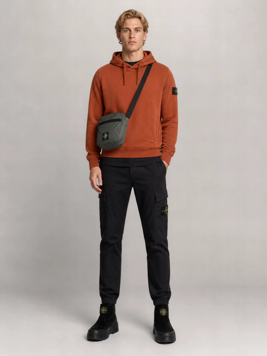 Stone Island cotton hooded jacket