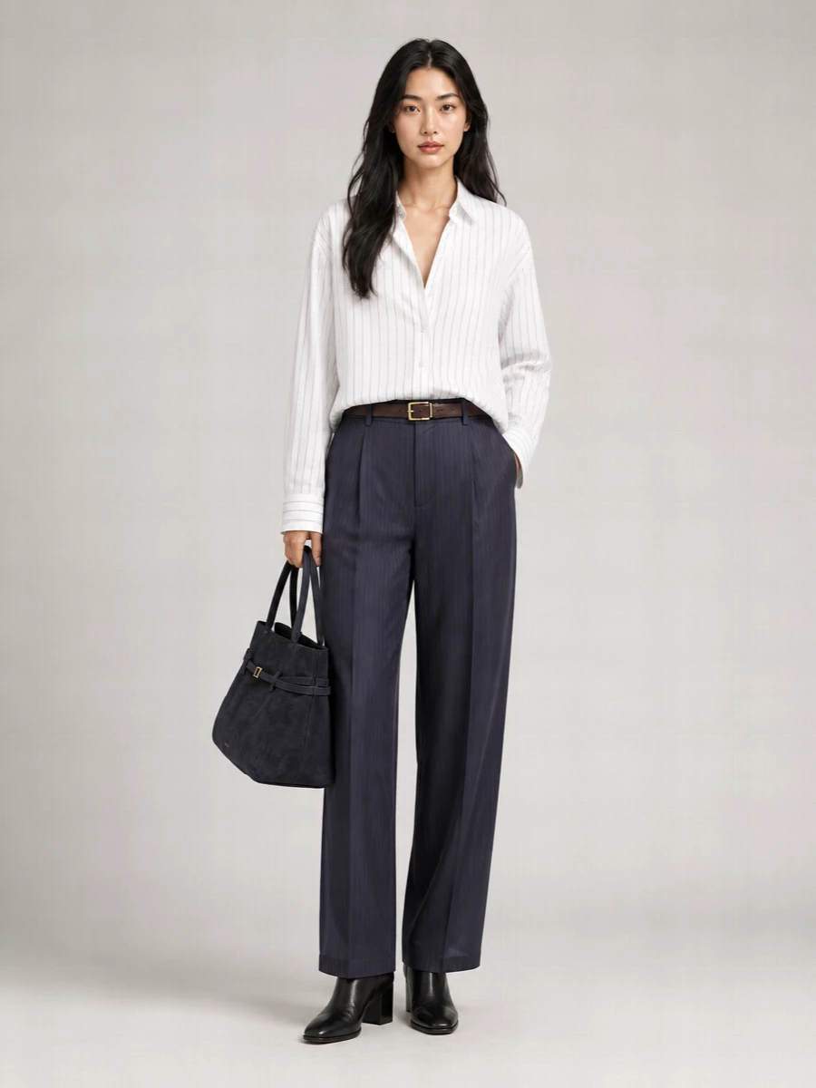 Dries Van Noten Cupro Penn Tailored Trousers