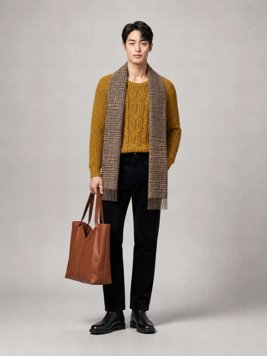 Saint Laurent Fine-Knit 3/4-Sleeve Jumper