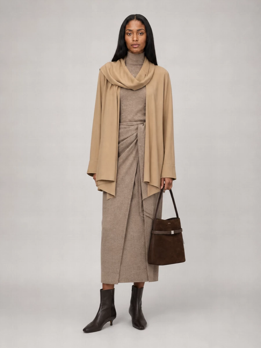 Totême draped scarf blouse