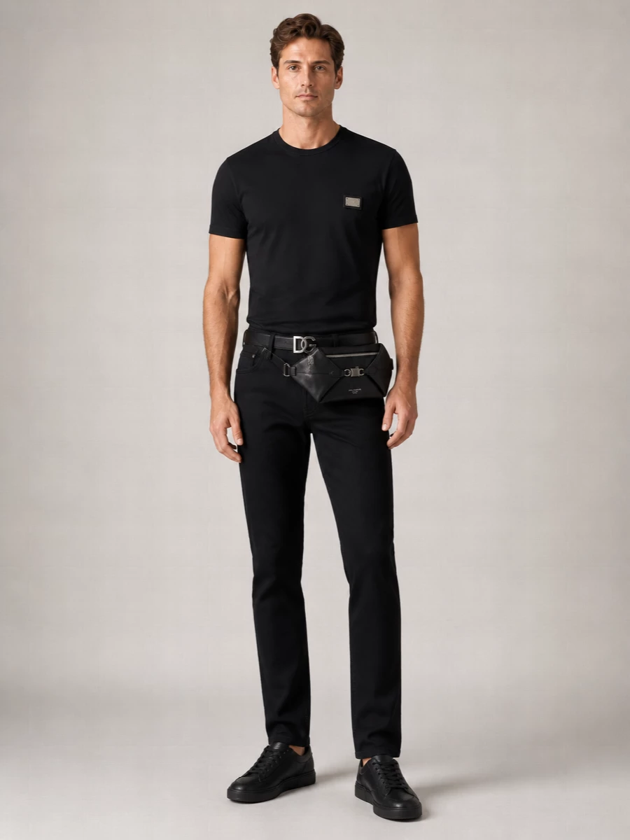 Dolce&Gabbana Cotton Logo-Patch Short-Sleeve T-Shirt