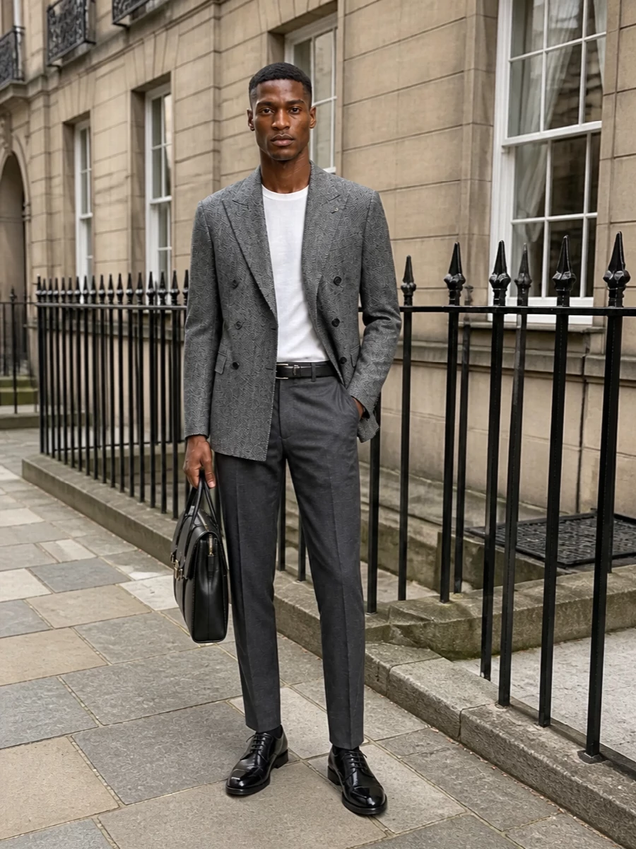 Tagliatore grey blazer pt torino trousers outfit