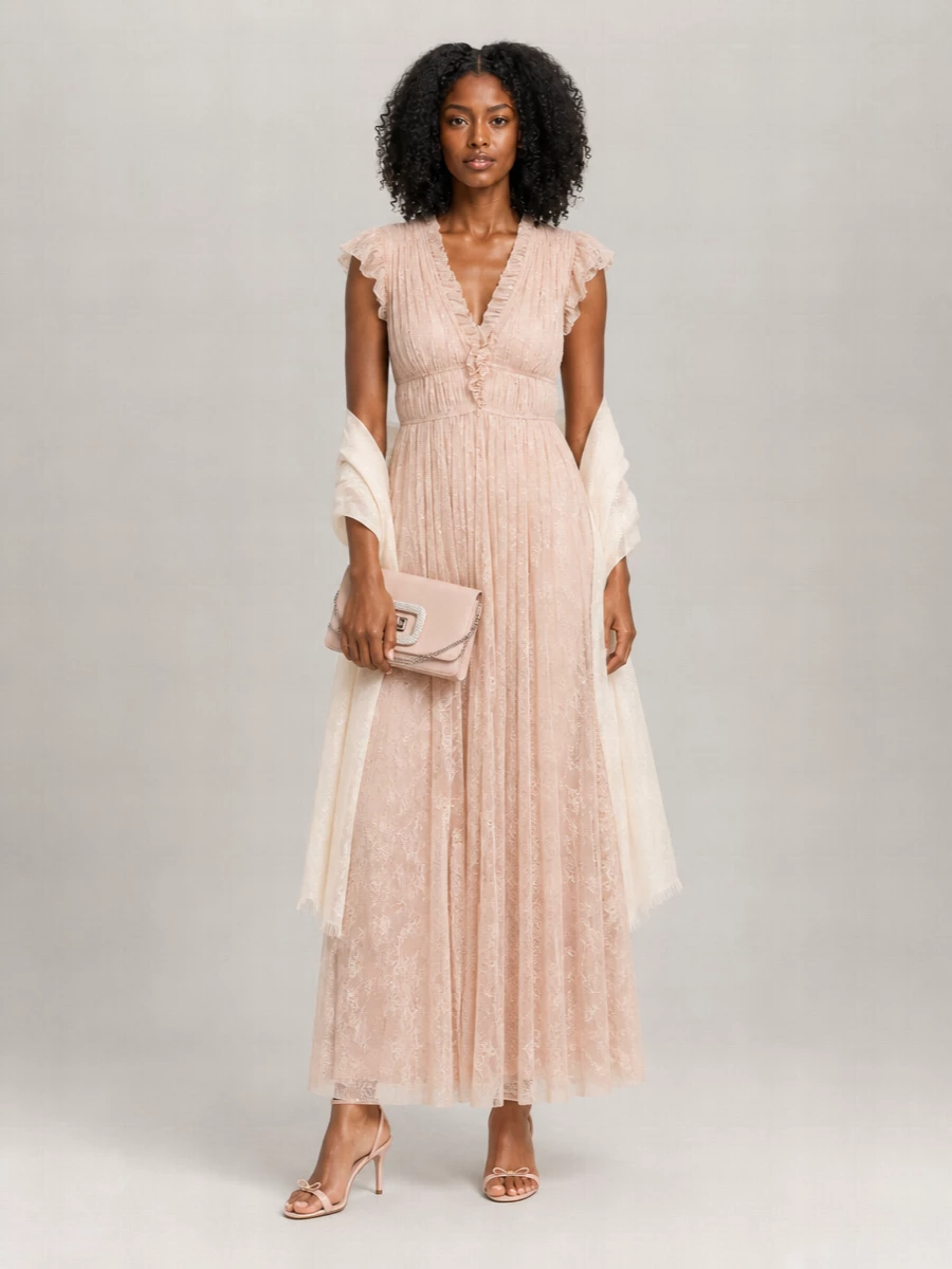 Alberta Ferretti Lace Maxi Dress