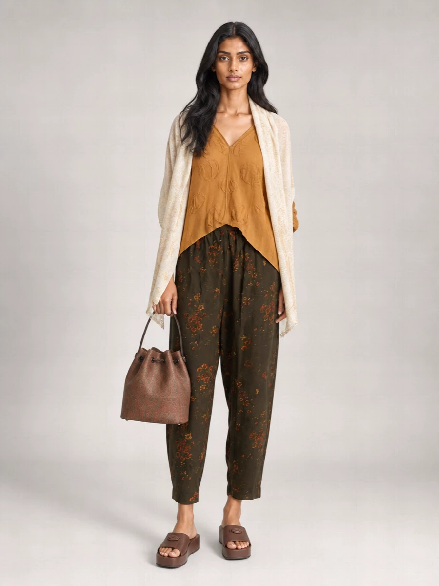 Etro Arnica Small Canvas Bucket Bag