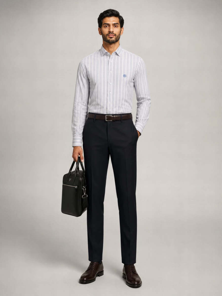 Etro Striped Cotton Poplin Shirt
