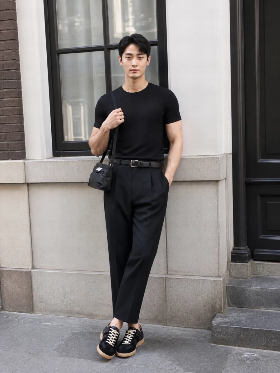 Courreges black tee marni cropped trousers outfit