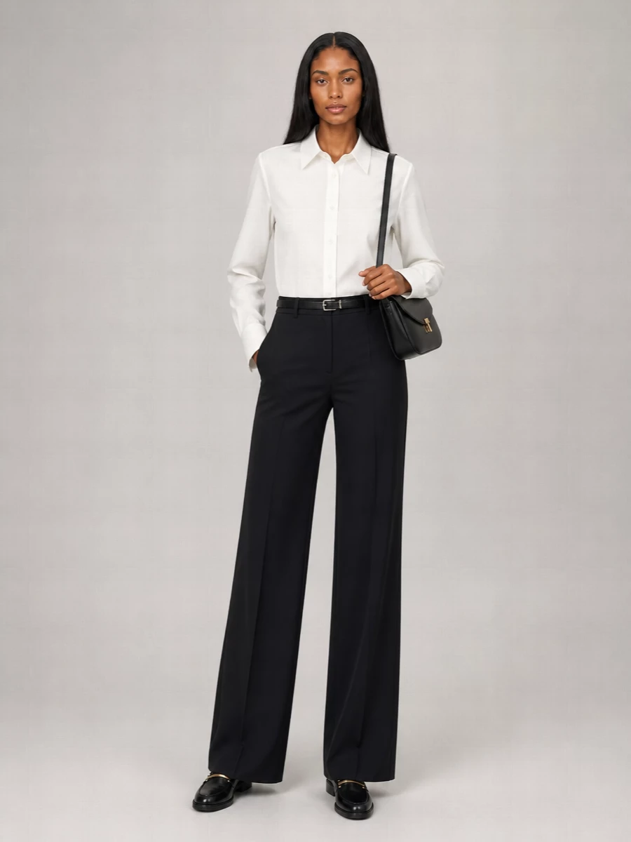 Totême Collared Neck Long Sleeves Pleated Back Detail
