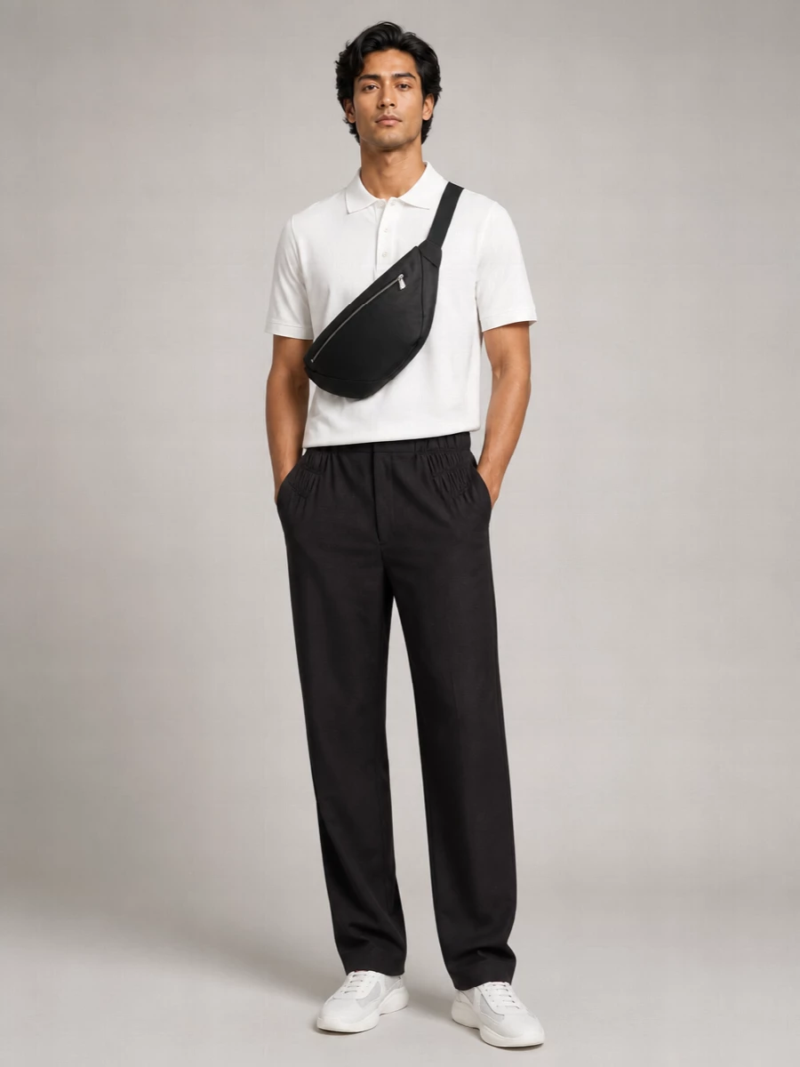 Prada Leather Lace-Up Sneakers