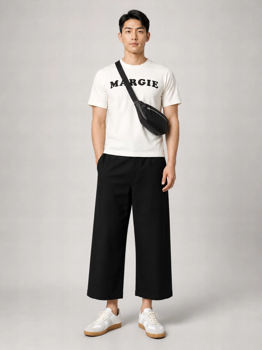 Mm6 Maison Margiela Cotton Printed Crew Neck Short Sleeve T-Shirt