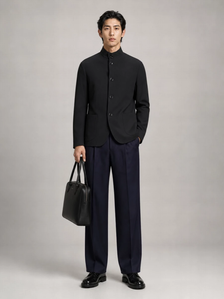 Giorgio Armani Wool Single-Breasted Coat