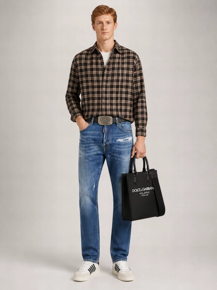 Dsquared2 Cotton Distressed Tapered Jeans
