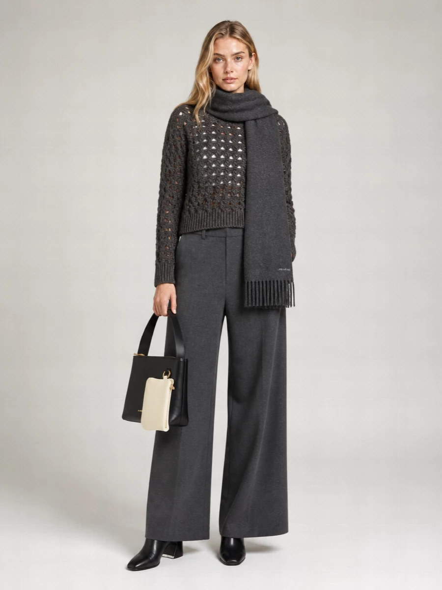 Herno Openwork Alpaca-Blend Crew-Neck Jumper
