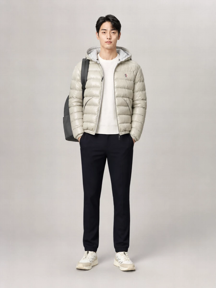 Moncler Grenoble Down Hooded Bomber Jacket