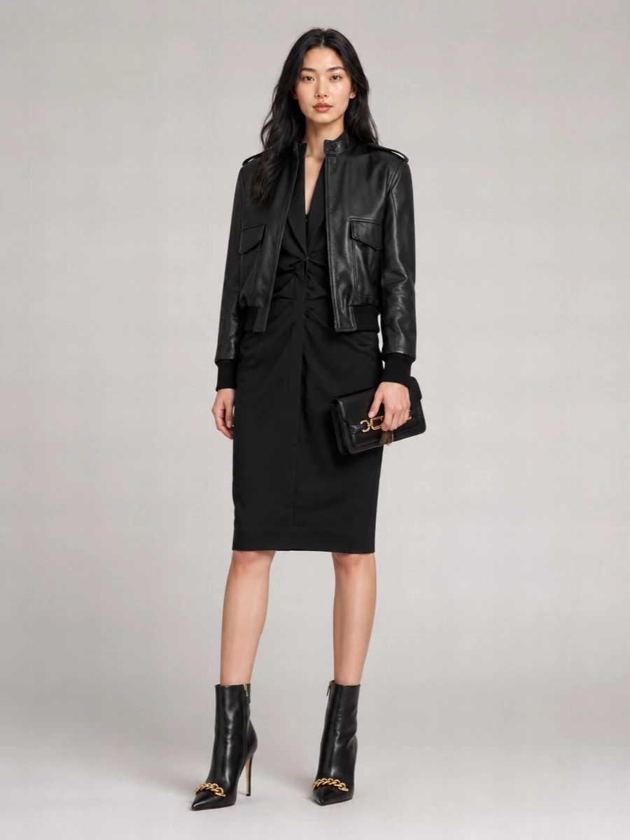 Tom Ford Lambskin Aviator Leather Jacket