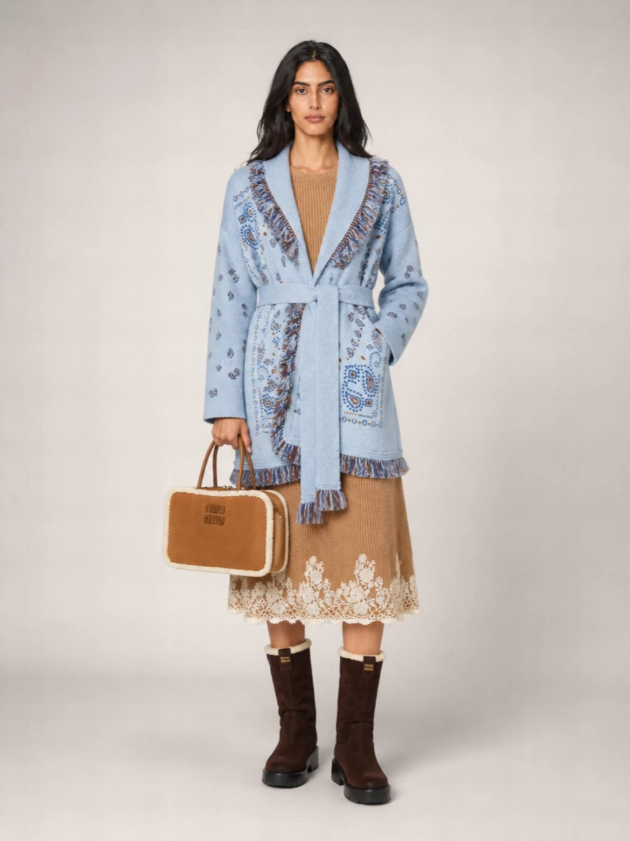 Miu Miu Beau Shearling Shoulder Bag