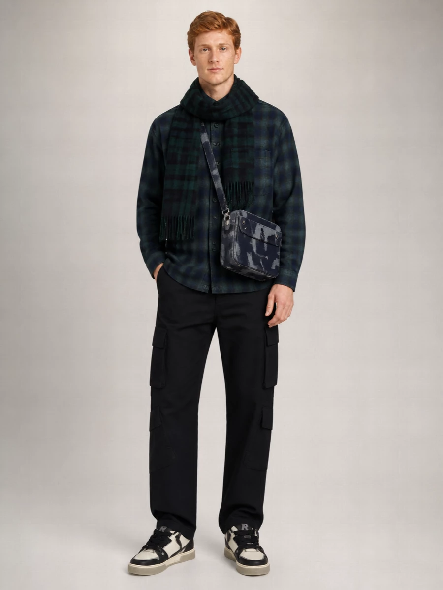 Represent Checked Cotton Flannel Shirt