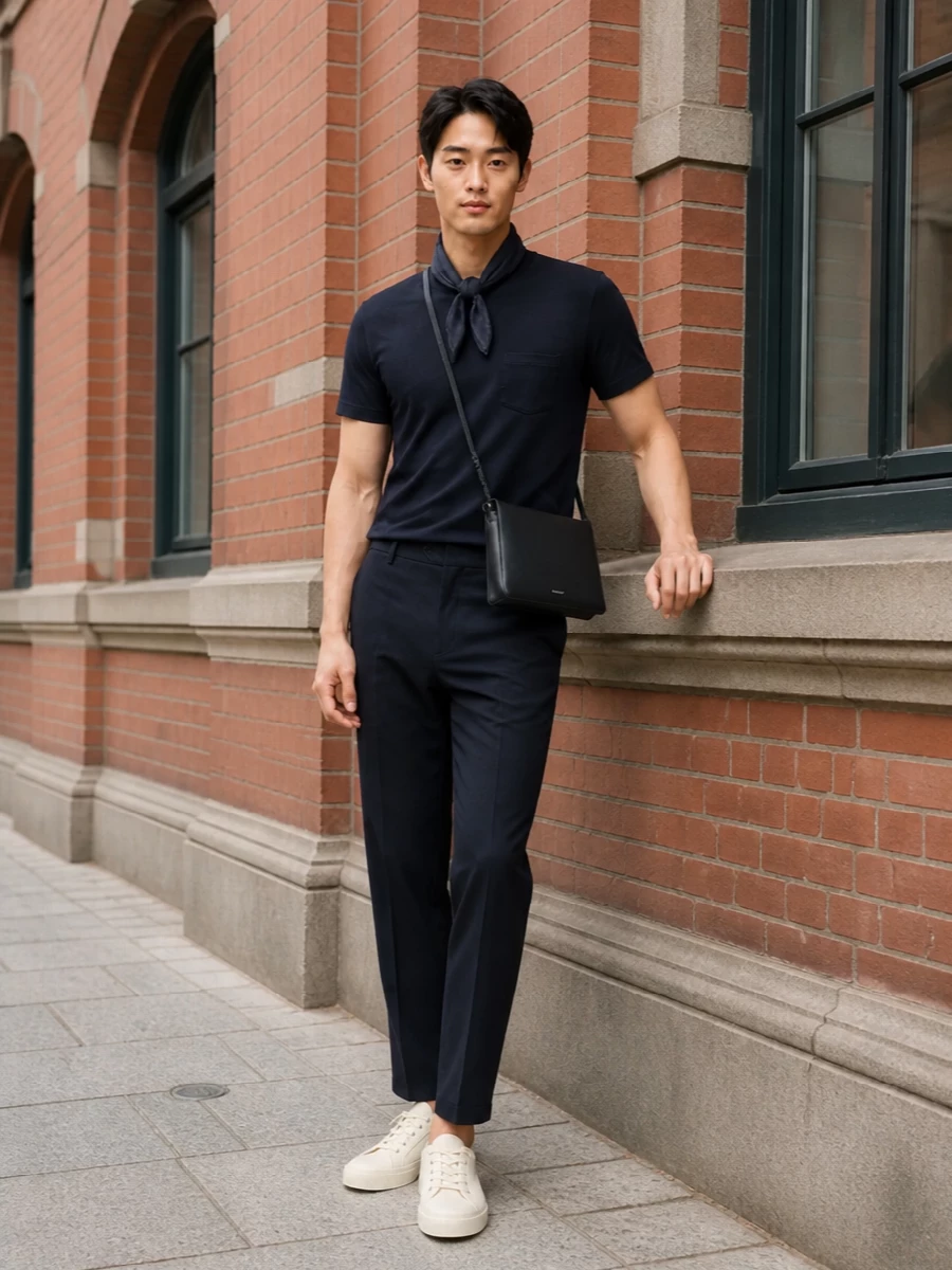 Circolo 1901 navy tee pt torino trousers outfit