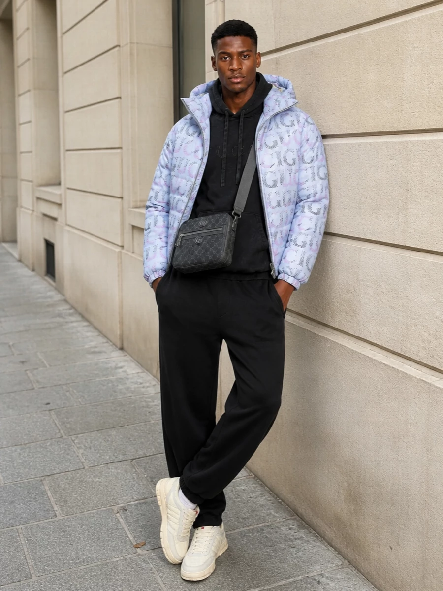Gucci padded jacket streetwear outfit