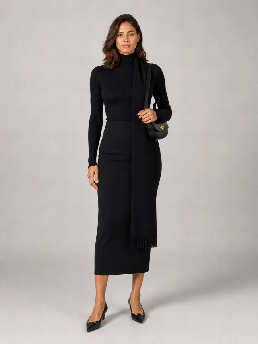 Max Mara Cashmere Ribbed Slim-Fit High-Neck Long-Sleeve Jumper