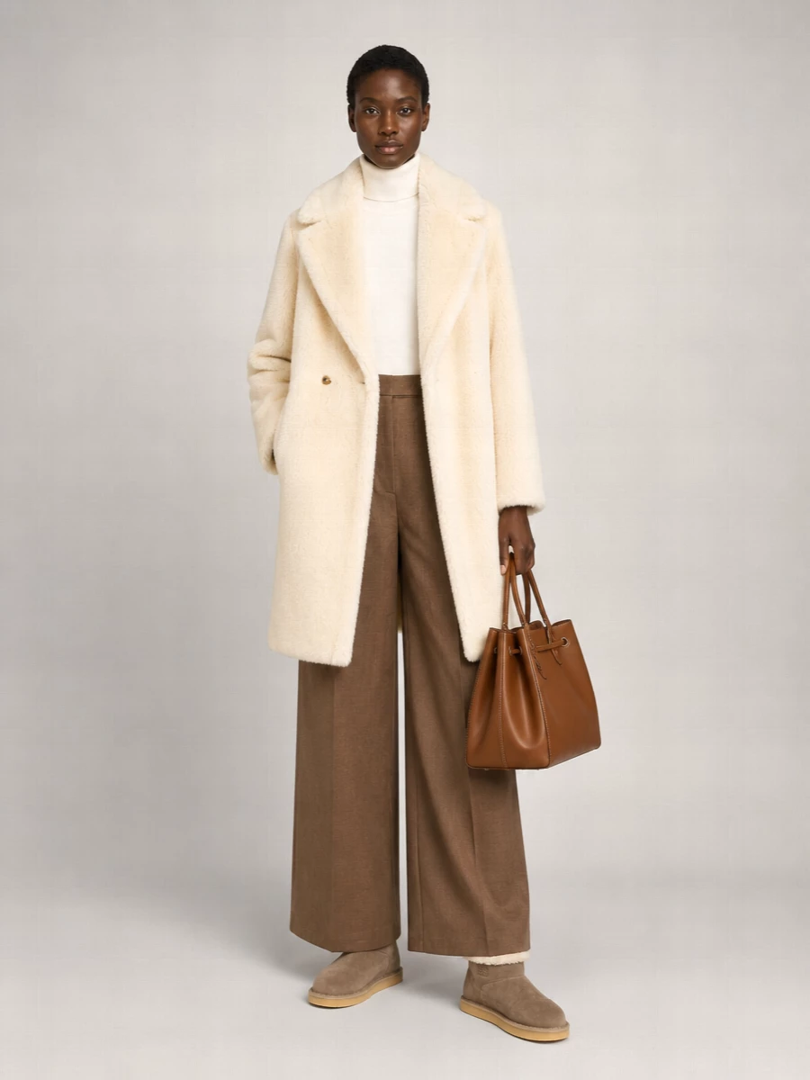 Max Mara alpaca virgin wool silk coat