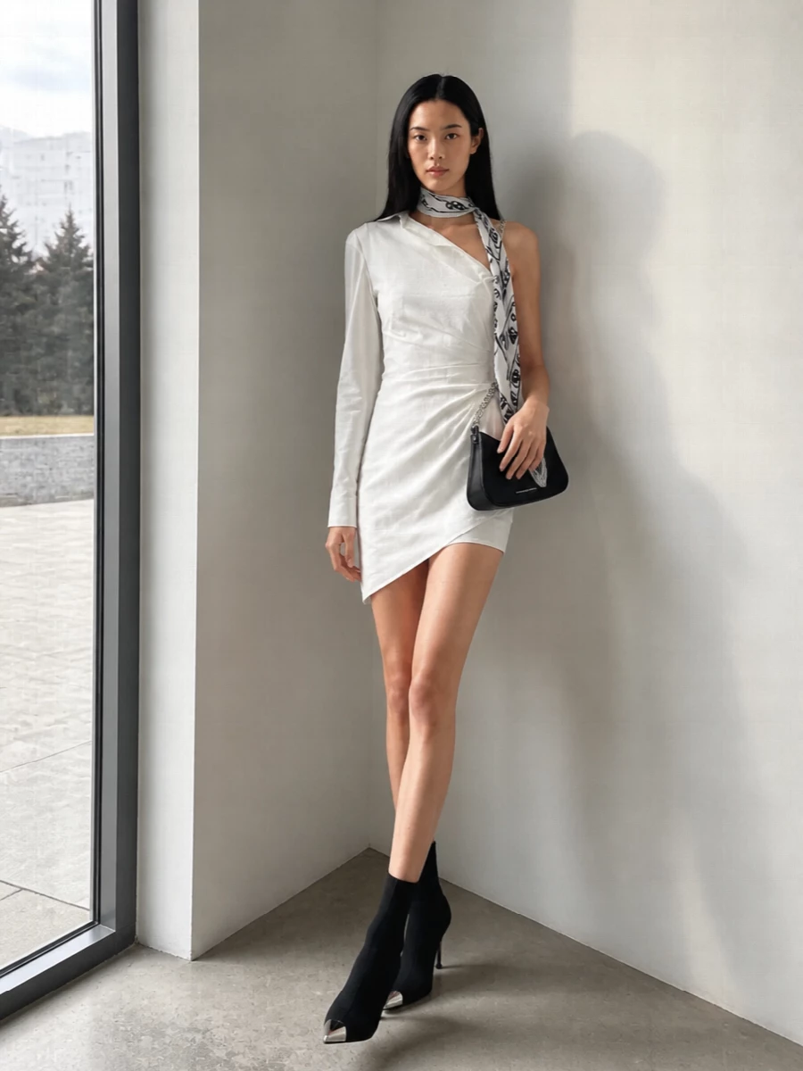 Alexander wang white mini dress mcqueen heels