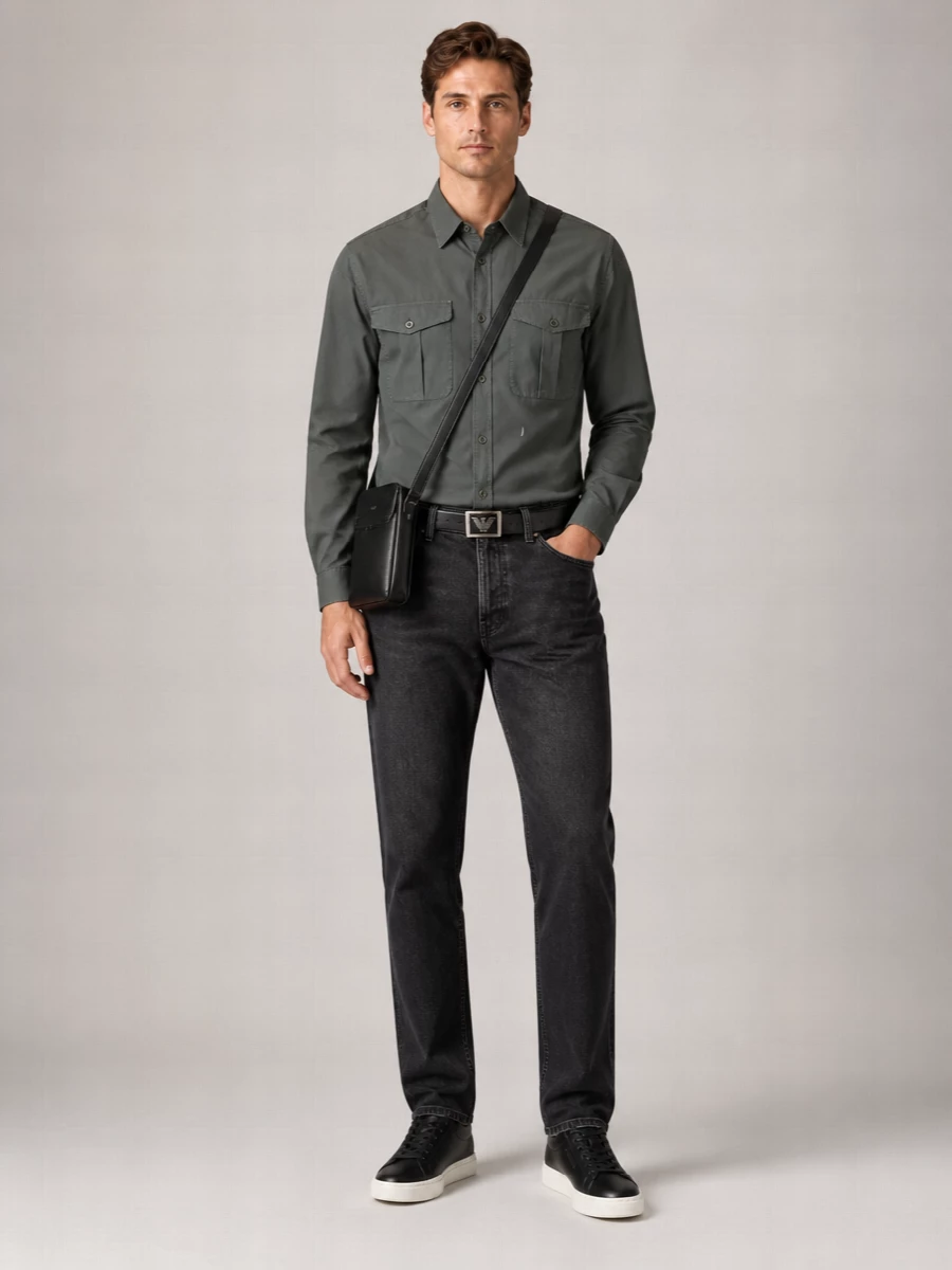 Emporio Armani Cotton Poplin Shirt