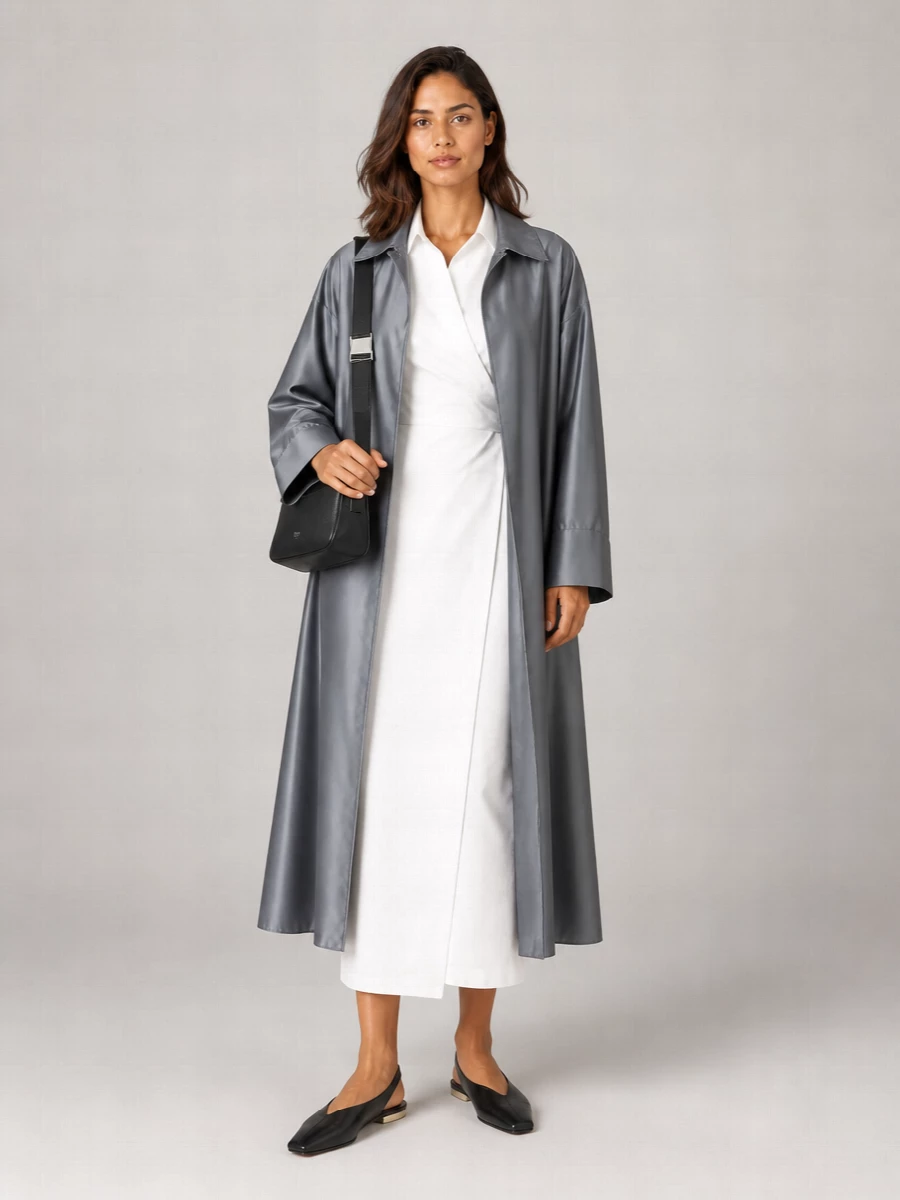 S Max Mara Silk Blend Belted Midi Coat