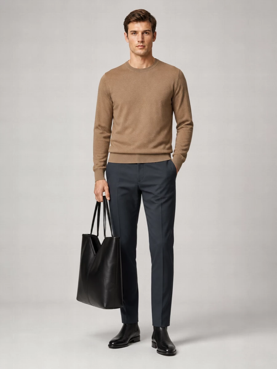 Brunello Cucinelli Cashmere Ribbed Crew-Neck Sweater