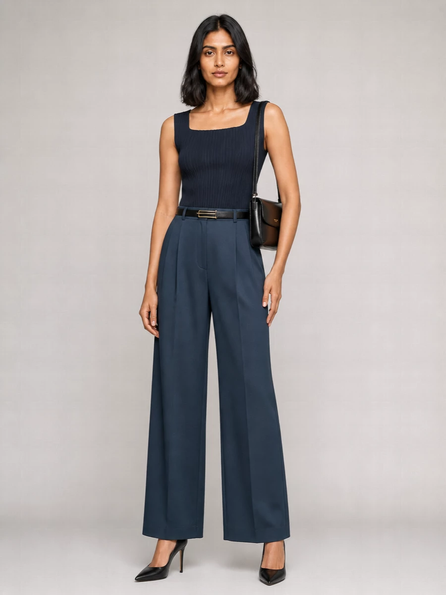 Giorgio Armani Silk Straight-Leg Trousers
