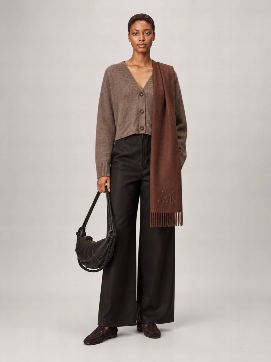 Loulou Studio Cashmere V-Neck Long-Sleeve Cardigan
