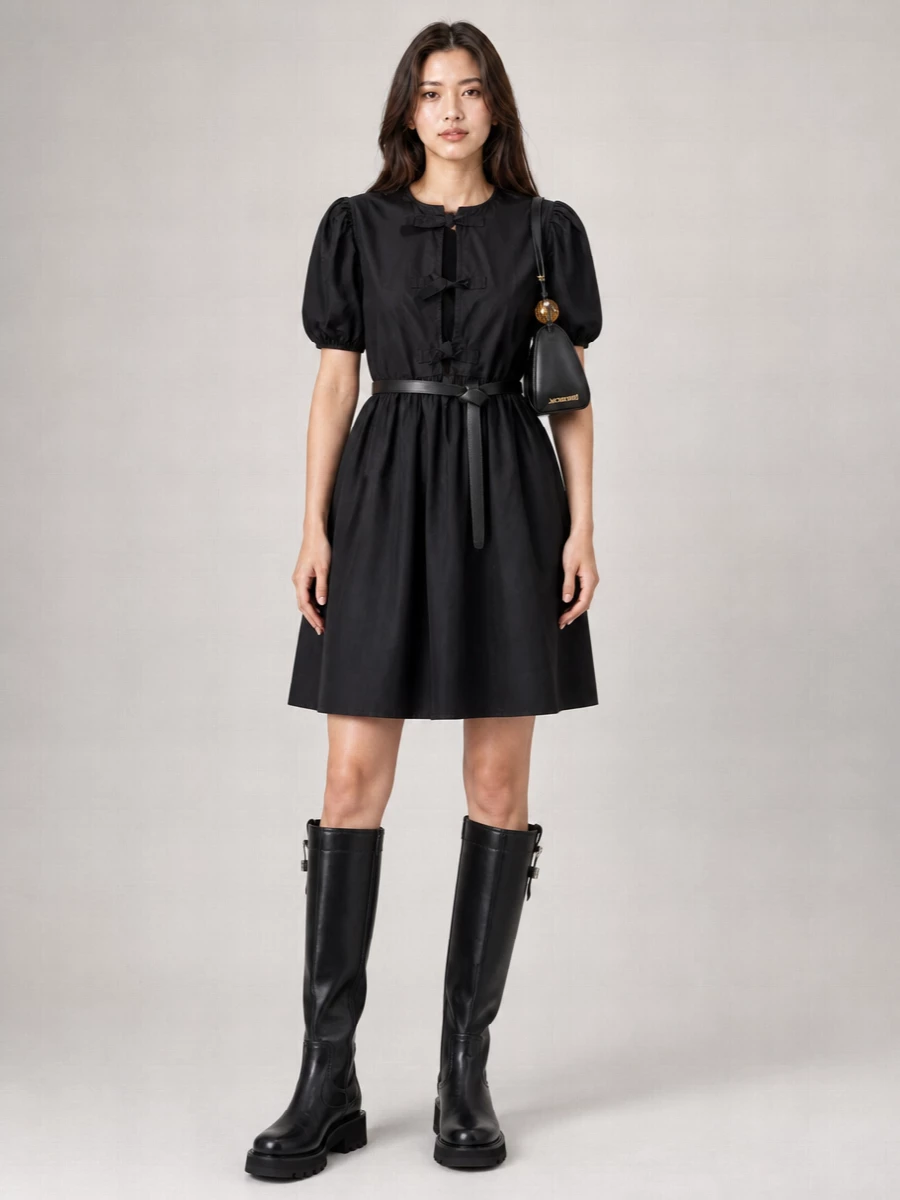 Ganni Organic Cotton Poplin Mini Dress